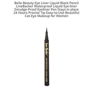 Belle Beauty Eye liner Liquid, Black LineBacker, Waterproof Liquid Eye-liner